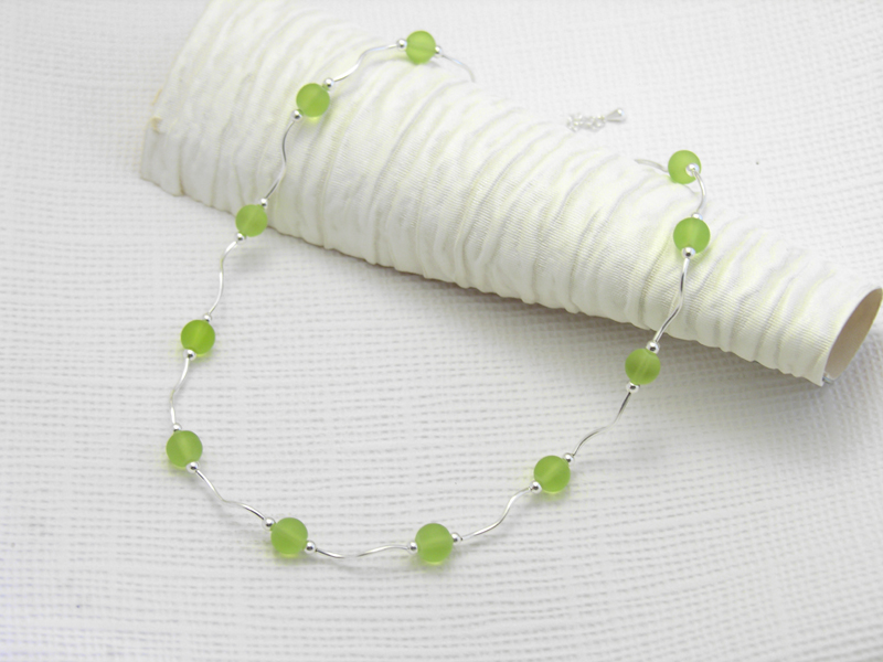 Lime Ripple Necklace